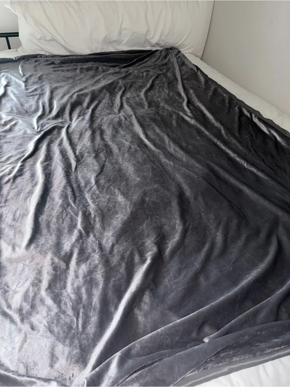 Charcoal Grey Minky/Velvet Weighted Blanket Duvet Cover - 48